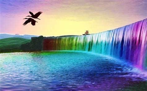 Rainbow Waterfall Wallpapers Top Free Rainbow Waterfall Backgrounds