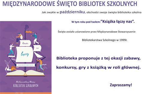 Październik Międzynarodowy Miesiąc Bibliotek Szkolnych Szkoła