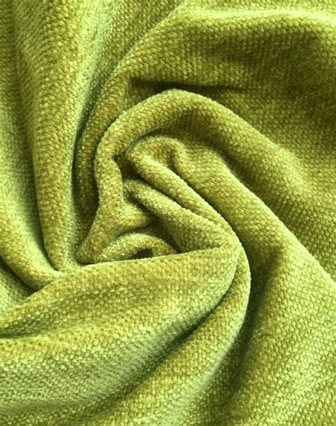 Lime Green Upholstery Chenille Fabric Decorative Chenille Etsy