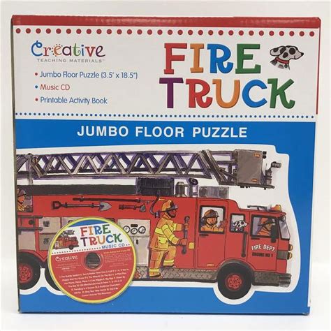 Creative Teaching Materials Ctm Fire Truck Jumbo Floor Puzzle With