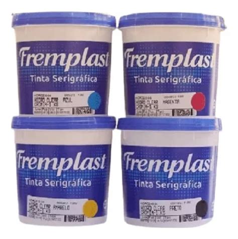 4kg Tinta Hidro Cromia Fremplast Cores Cmyk Serigrafia Silk