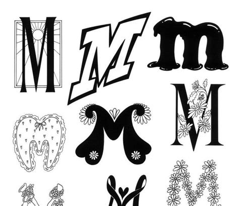 Letter M Font Styles Letter Format