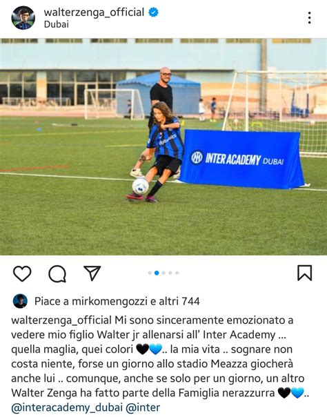 Foto Zenga Emozionato Mio Figlio Con L Inter Academy Forse