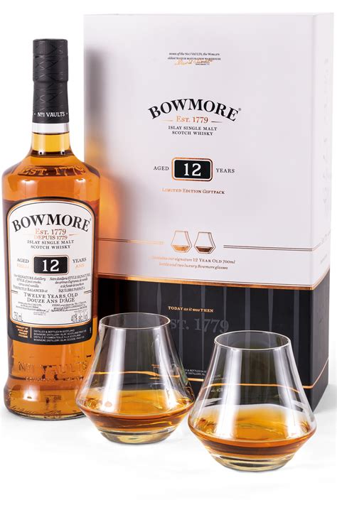 Bowmore 12 Years T Pack With 2 Glasses Product Page Saqcom