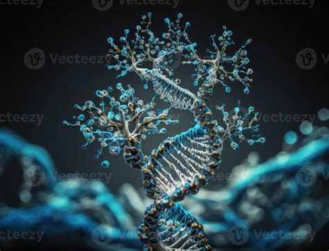 Dna Structure Background Created With Technology 22307948 Stock Photo