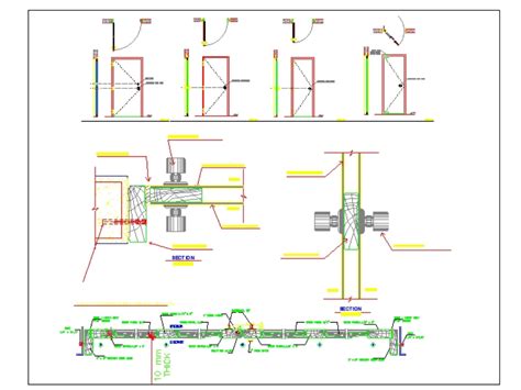 Detalle De La Puerta De Madera En Autocad Cad Kb Bibliocad