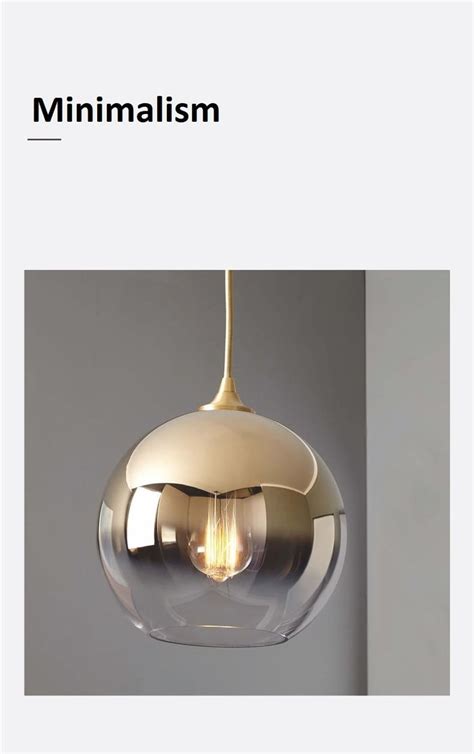 Modern Pendant Light Gold Ball Loft Hanging Light Fixture Hanglamp Living Room Bedside Hanging