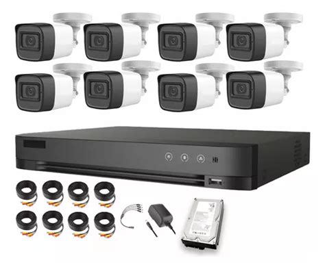 Hikvision Kit 8 Cámaras de videovigilancia Metálicas Exterior HIK5MPSLQ