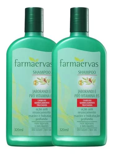 Kit 2 Shampoo Jaborandi E Pró Vitamina B5 320ml Farmaervas MercadoLivre