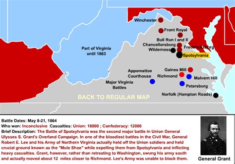 Interactive Civil War Battles Map