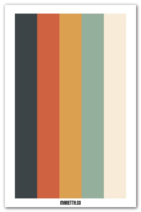 Retro Color Palette Vintage Color Schemes