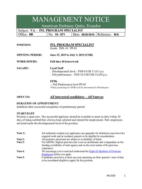 Fillable Online Management Notice Usembassy Gov Fax Email Print