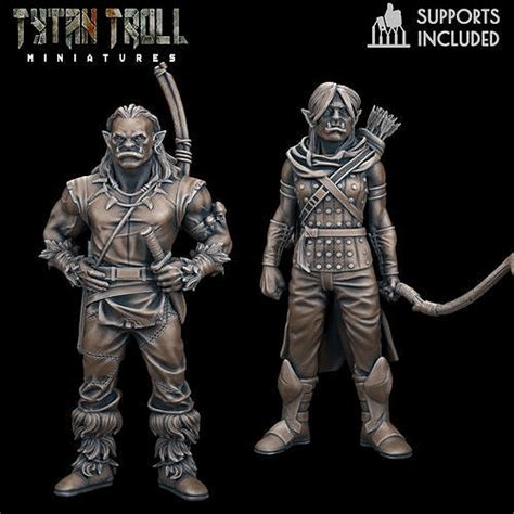 Dnd Heroes Orc Fighters Pre Supported D Model D Printable Cgtrader