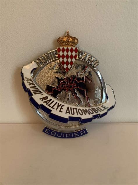 Rallye Badge De Calandre Me Dition Rallye Monaco Catawiki