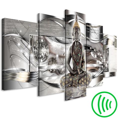 LEINWAND DEKO BILDER Buddha Asia Orient WANDBILD XXL Wohnzimmer Natur