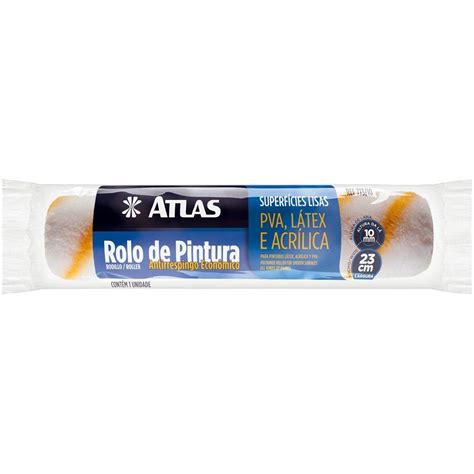 Rolo De Pintura Anti Respingo Cm Atlas Comercial Leal