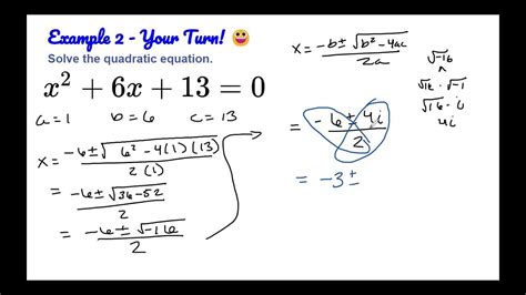 Lesson Ch 33e Solving Quadratic Equations With Imaginary Solutions