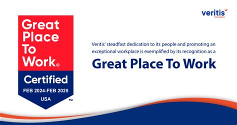 Veritis Achieves Great Place To Work Certification