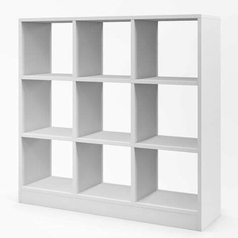 COSTWAY Libreria A 3 Livelli In Legno Scaffale A 9 Cubi Porta