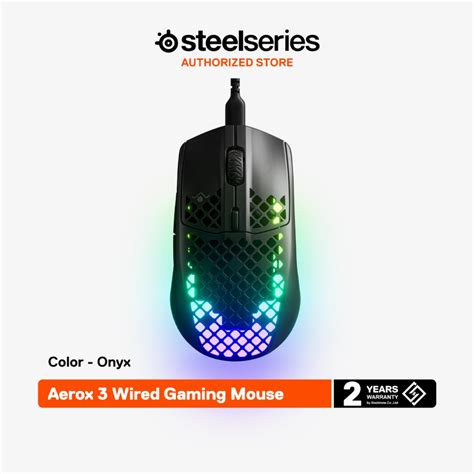 SteelSeries Aerox 3 Wired Gaming Mouse เมาสเกมมงนำหนกเบา 8 500