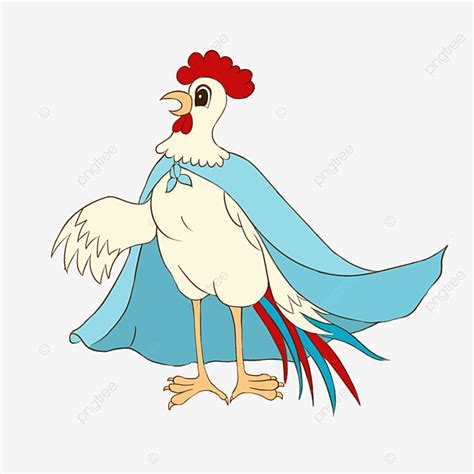 Cartoon Rooster PNG Transparent, Original Cartoon Hand Drawn Big ...