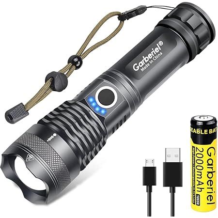 Garberiel Led Torch Lumens Extremely Bright Torch Usb