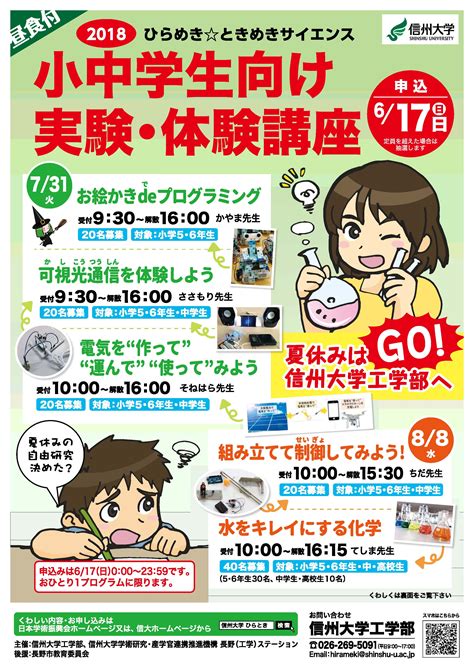 ひらめきときめきサイエンス 信州大学