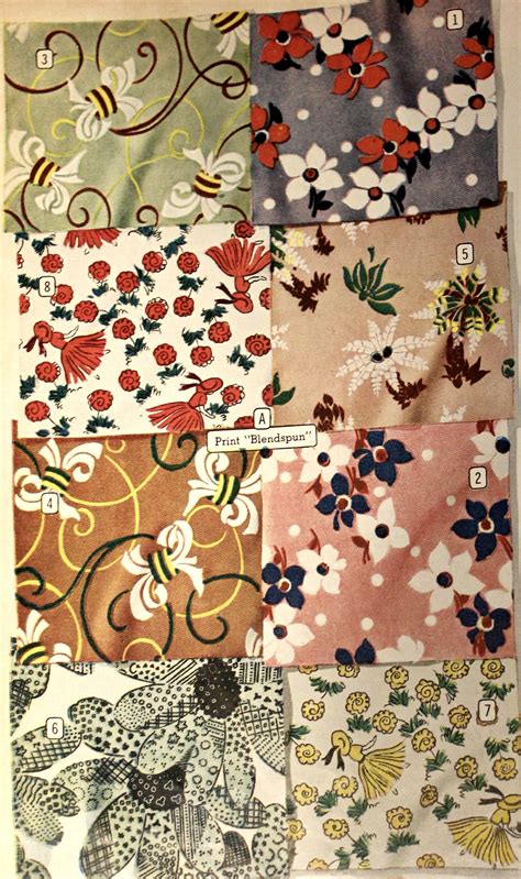 1947 Tweeds And Floral Prints Vintage Patterns Vintage Textiles