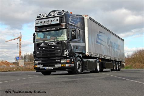 Scania 164L 480 V8 Topline Von Conspeed Mit Planenauflieger