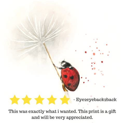 Ladybird Print Ladybird Art Ladybird Gift Ladybug Art | Etsy