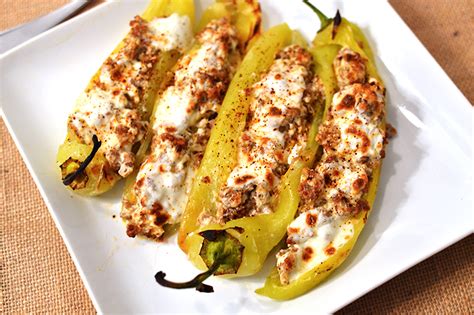 Stuffed Banana Peppers With Sausage And Cream Cheese