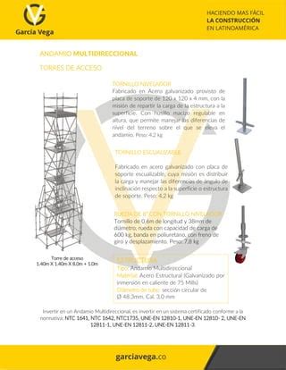 Ficha Tecnica Andamio Multidireccional Gv Pdf