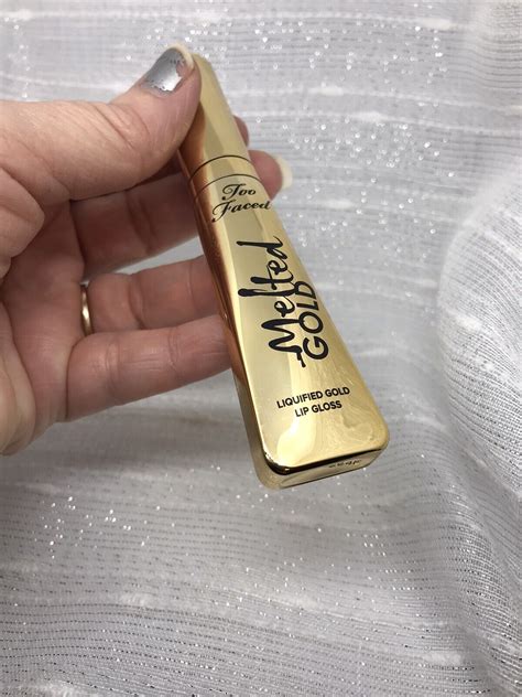 Too Faced Melted Gold Liquified Gold Lip Gloss Full Size 7ml AS