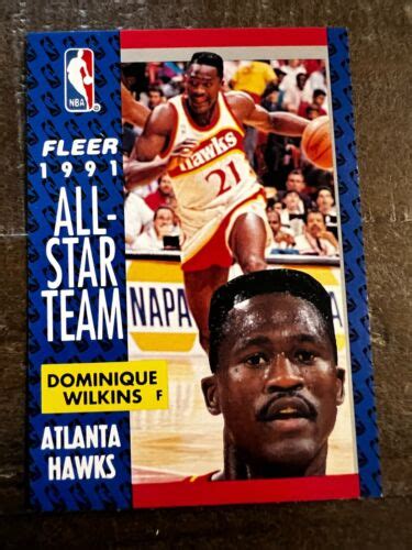 Fleer All Star Team Nba Basketball Card Dominique Wilkins G