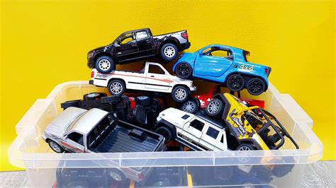 Box Full Of Toy Cars And Slide Down In Slow Motion Youtube