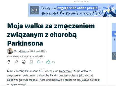 Zm Czenie W Chorobie Parkinsona Stowarzyszenie Chorych Na Chorob