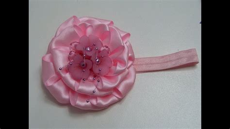 Como Hacer Flores De Cinta How To Make Ribbon Flowers Video