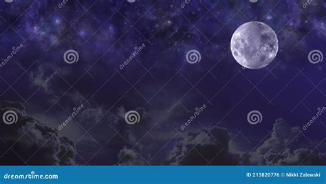 Moon Stars And Dark Sky Night Banner Stock Photo | CartoonDealer.com ...