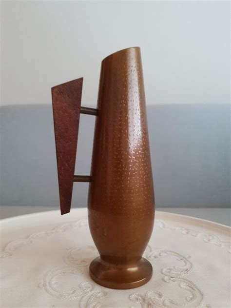 Er J Moderne D Nische Blumenvase Aus Kupfer Und Teakholz Kaufen