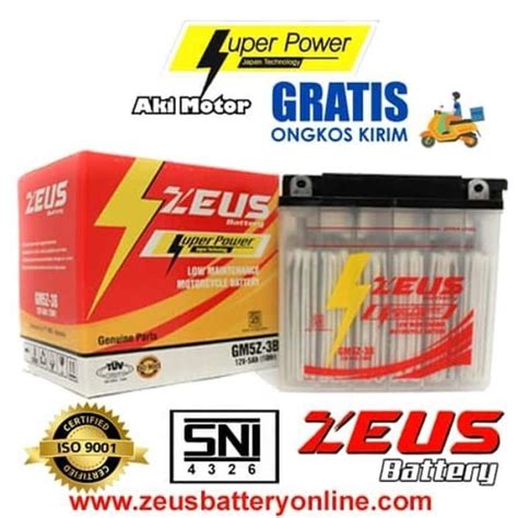 Jual Aki Motor Basah Zeus Gm Z B Kit Supra Lama Mio Lama Jupiter