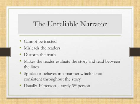 Evaluating Narrator Reliabilitycredibility Ppt Download