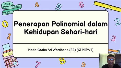 Penerapan Polinomial Dalam Kehidupan Sehari Hari Youtube