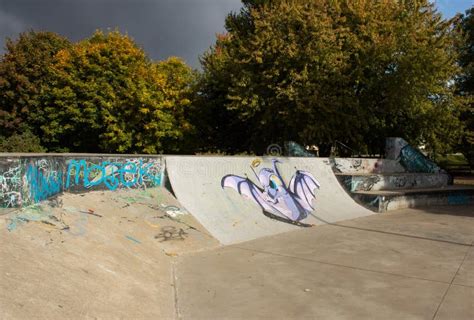 Graffiti and Skatepark in the City Center. Editorial Stock Photo - Image of poland, 2022: 261131168