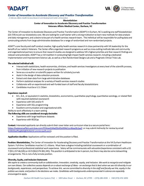 Career Opportunities - Durham Center of Innovation to ADAPT