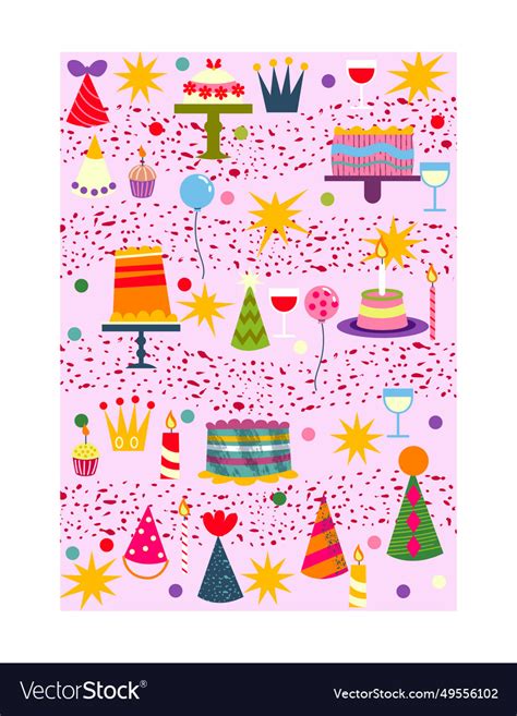 Birthday card design Royalty Free Vector Image