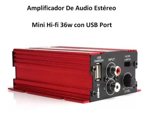 Amplificador De Audio Estéreo Mini Hi fi 36w Para Vehículos MercadoLibre