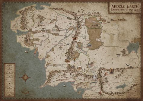 Map Of The Middle Earth By Mistybeee On Deviantart