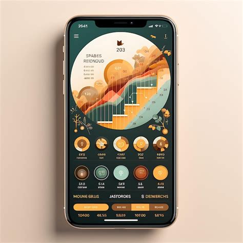 Premium Ai Image Mobile App Layout Design Of Financial Goal Tracker