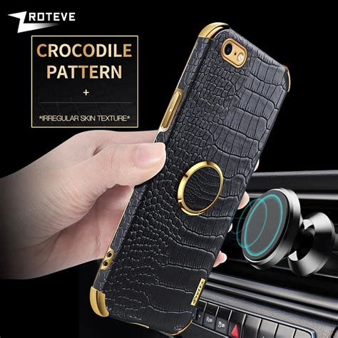 Zroteve Funda De Cuero Con Patr N De Cocodrilo Para Iphone Carcasa Para