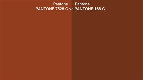 Pantone 7526 C Vs Pantone 168 C Side By Side Comparison